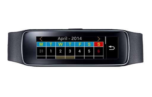 Gear Fit Calendar Screen 2