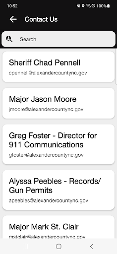 Alexander County Sheriff NC Screen 2