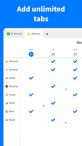 Screenshot of Habit Check Calendar