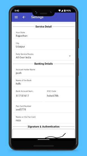 Fleet on Desk - Bilty App Screen 3
