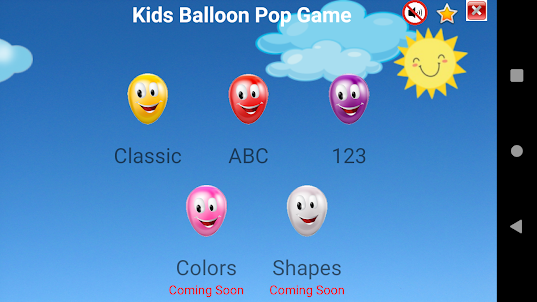 Kids Pop Balloon Learning Game