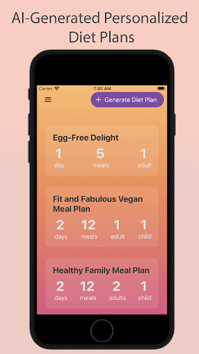 Android application Daiet screenshort