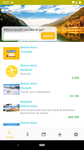 Android application Fly Promotions screenshort