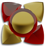 3D RED GOLD Next Launcher icon