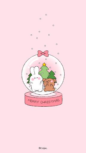 Android application 카카오톡 테마 - 바니_스노우볼 트리 screenshort