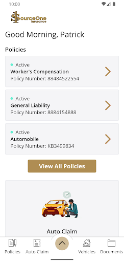 SourceOne Insurance Screen 2