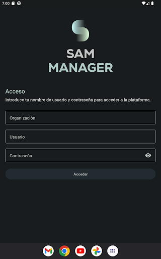 SAM Manager Screen 3