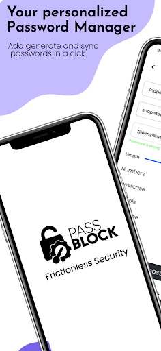 Android application Passblock screenshort