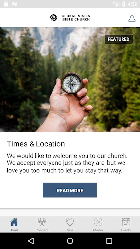 Android application Global Vision Bible Church screenshort