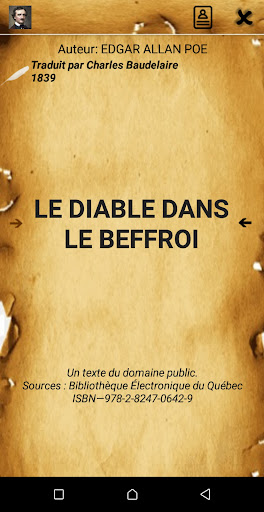 Android application Le Diable dans le Beffroi screenshort