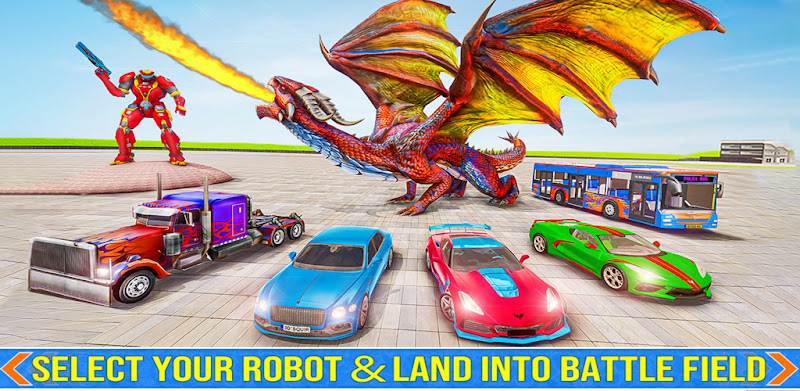 Dragon Robot Car Games 3d