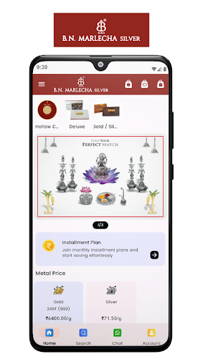 Android application B N Marlecha Silver screenshort