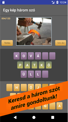 Android application 1 kép 3 szó magyarul screenshort
