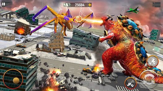 Monster Dinosaur Rampage Game apkpoly screenshots 2