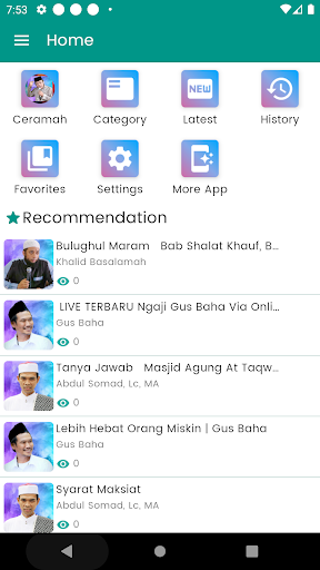 Android application Ceramah Zainuddin M.Z. Offline screenshort
