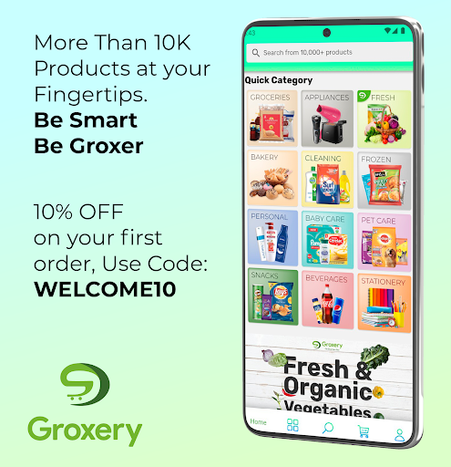 Android application Groxery - Order Grocery Online screenshort