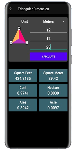 Land Unit Calculator Screen 3