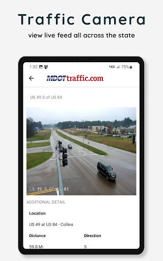 Screenshot of MDOT Traffic (Mississippi)