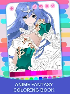 Anime Fantasy Coloring Book