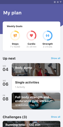 Android application X-Fittt Lifestyle App screenshort