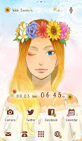 screenshot of Sunflower Girl +HOME Theme