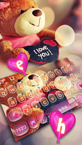 Lovely Brown Teddy Keyboard Th Screen 2
