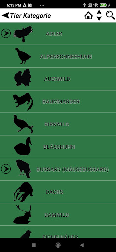 Android application Tierführer screenshort