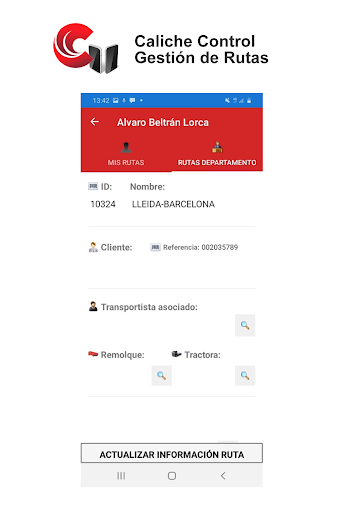Caliche Gestión Rutas Screen 2