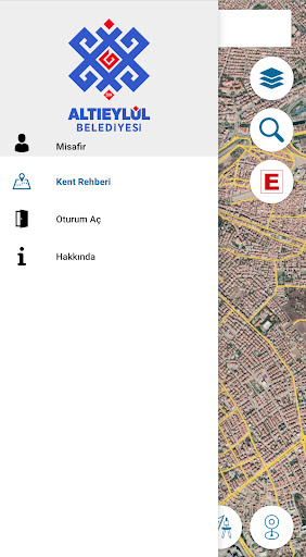 Android application Altıeylül Kent Rehberi screenshort