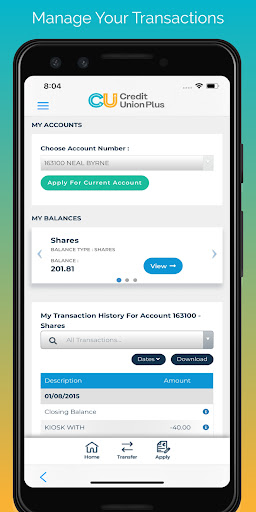Credit Union Plus Screen 2
