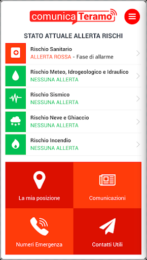 Android application Comunica Teramo screenshort