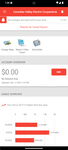 Screenshot of MyCVEC