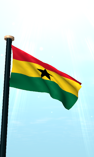 Ghana Flag 3D Free Wallpaper Screen 2
