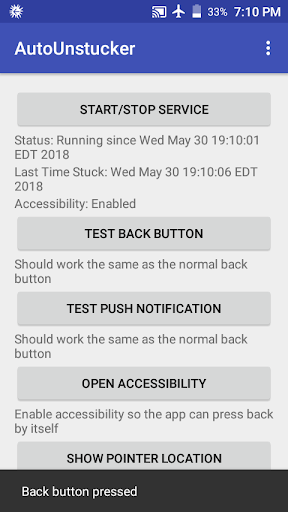 Android application AutoUnstucker screenshort