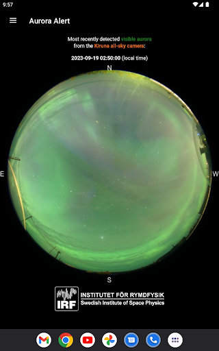 IRF Aurora Alert Screen 3