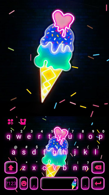 Neon Ice Cream Keyboard Theme - 6.0.1201_8 - (Android)