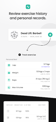 Screenshot of FitHero - Gym Workout Tracker