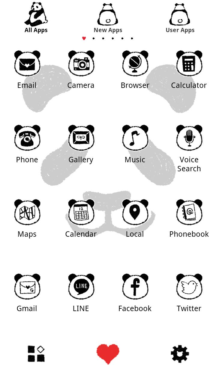 Android application Panda Face wallpaper screenshort