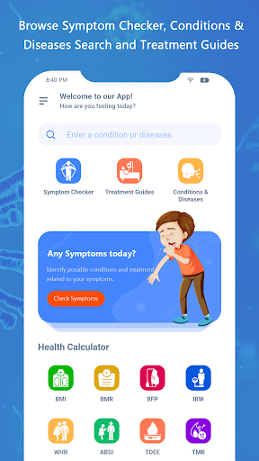 Android application Symptom Checker screenshort