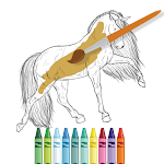 Cover Image of Скачать Horses Coloring Book  APK