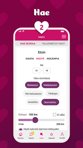 E-kontakti - Deittisovellus Screen 2