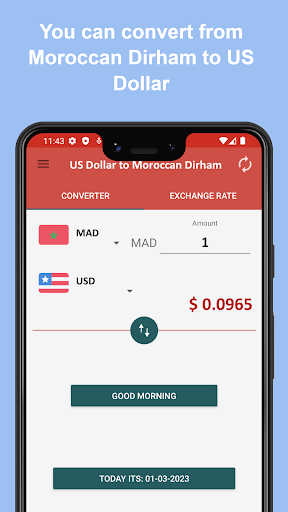 US Dollar to Moroccan Dirham Screen 3
