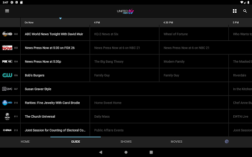 Screenshot of United Fiber TV