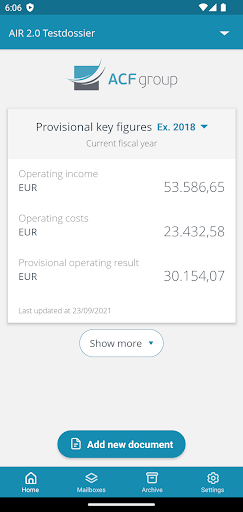 ACF GROUP DEMAT Screen 2