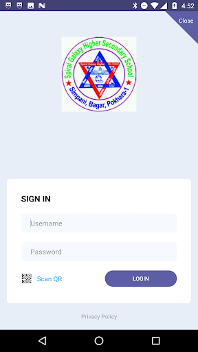 Android application Spiral Galaxy Secondary School screenshort