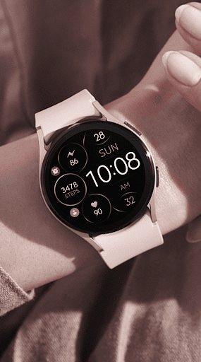 Minimal Rose Gold 3 watch face Screen 2