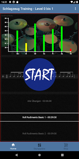 Android application Drum Training screenshort