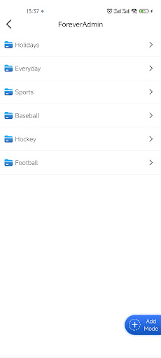 Android application Forever Lighting Admin screenshort