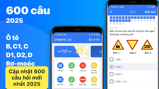 600 Câu Lý Thuyết GPLX OTOMOTO screenshot 6