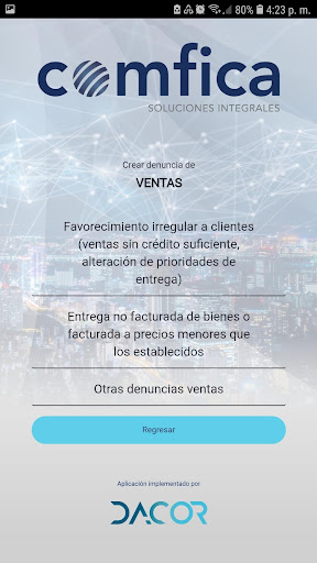 COMFICA Línea de Ética Screen 3